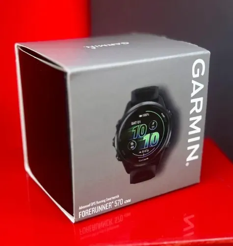 Garmin Forerunner 570 Amoled - BLACK / BLACK - 42MM - Produto Novo + Garantia Loja