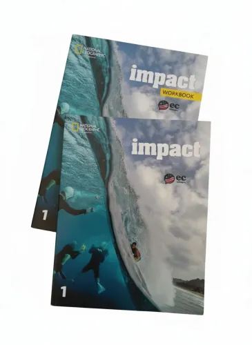 Livros ( student book e workbook) Impact 1, da National Geographic 