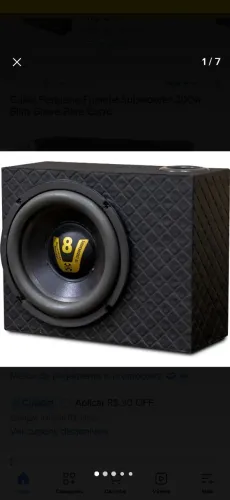 Ve do caixa de grave slim 8 polegadas 