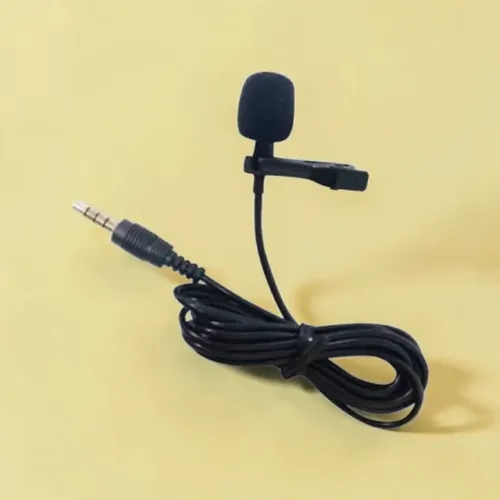 Microfone Lapela P2 com Fio para Gravação