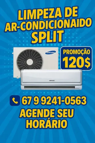 Limpeza de Ar condicionado split Promoção 120$