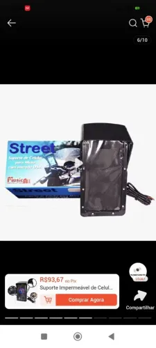 Suporte de celular com carregador