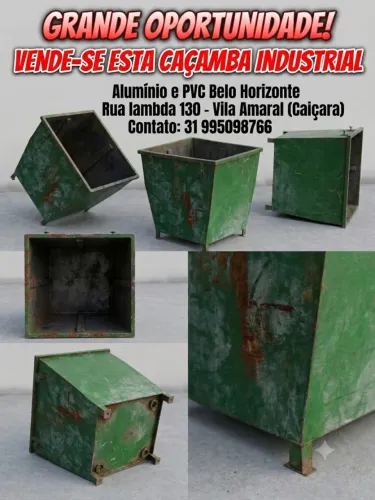 CAÇAMBA INDUSTRIAL VERDE