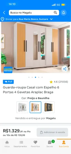 Guarda-roupa novo