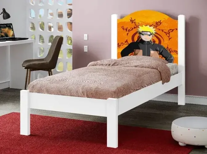 CAMA SOLTEIRO - ADESIVADA -BASOTO NARUTO - OTIMA QUALIDADE = RECEBA EM ATE 72H