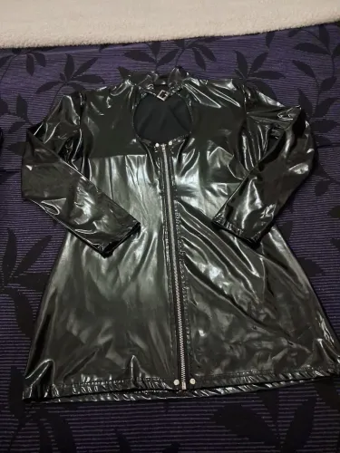 Vestido preto de vinil - Gótica, Halloween