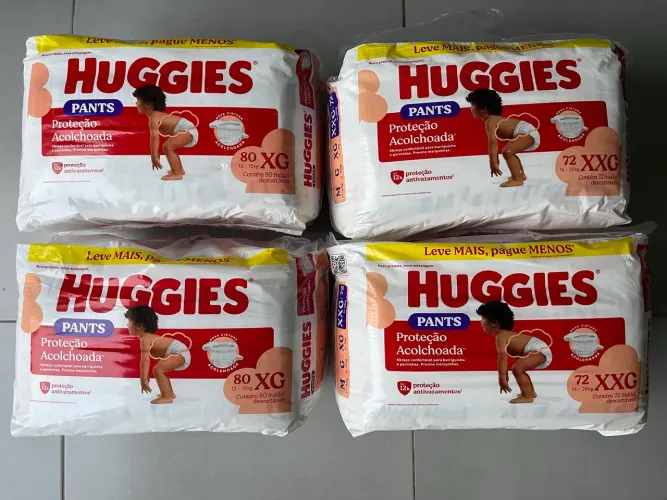 Fralda Huggies Pants Roupinha acolchoada (lotinho) LEIA A DESCRIÇÃO