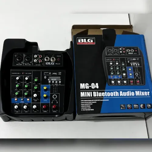 Mesa de Som Bluetooth BLG MG-04 Mini Mixer - Interface USB