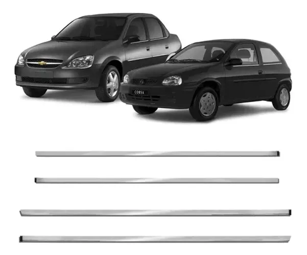 Aplique Chevrolet Corsa /2001 e Classic /2016 - Pestana Cromada - Shekparts