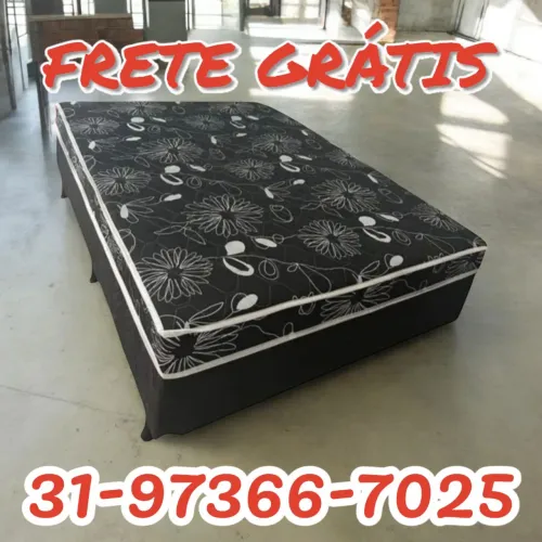 CAMA BOX CASAL MACIA / LUXO 10CM DE ESPUMA D33 