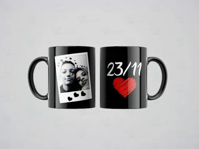Caneca Preta Personalizada