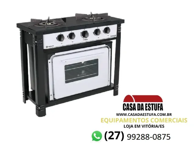 Fogão 2 Bocas Baixa Pressão Linha Bravo Venancio BR2B Branco + Forno