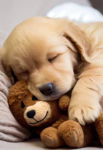Filhote Golden Retriever chamar no wats