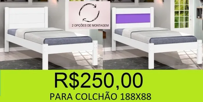 Cama de solteiro a pronta entrega