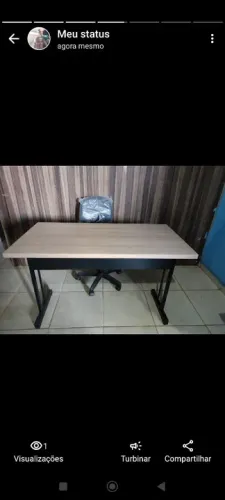 Mesas reta 120x60 sem gaveta