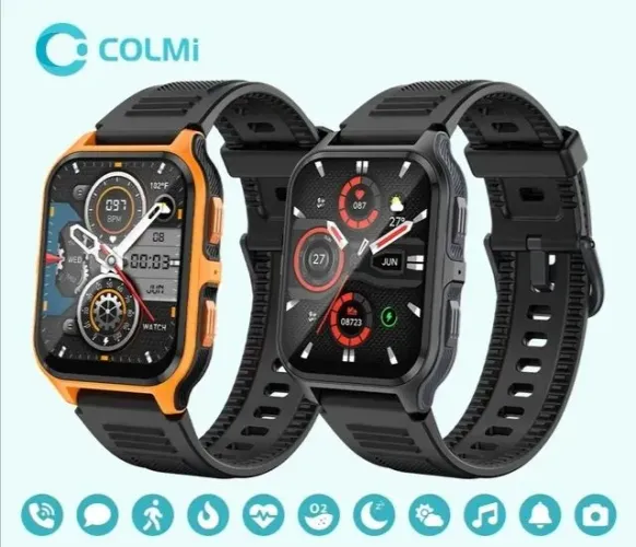 Smartwatch COLMI P73 Relógio militar, proteção ip68, impermeável, android, ios, 1.9"