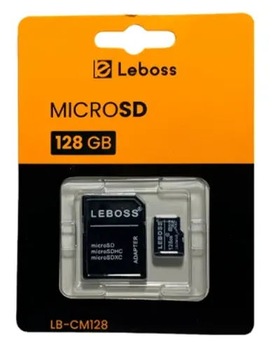 Cartão de Memória Leboss 128GB LB-CM128 MicroSD com Adaptador SD - WZetta