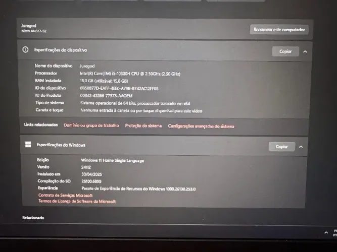 Acer Nitro 5 (Notebook gamer) (17.3 144hz)