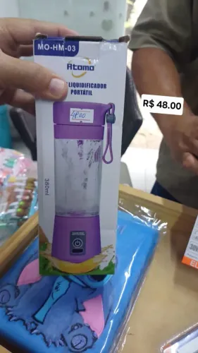 Liquidificador Portátil Atomo 380ml - Novo - R$48,00