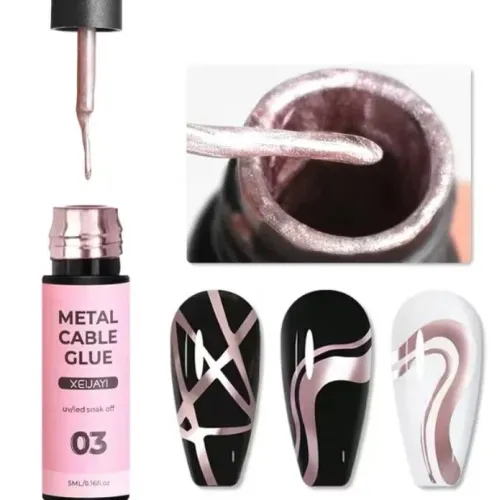 Esmalte em gel metálico rosa