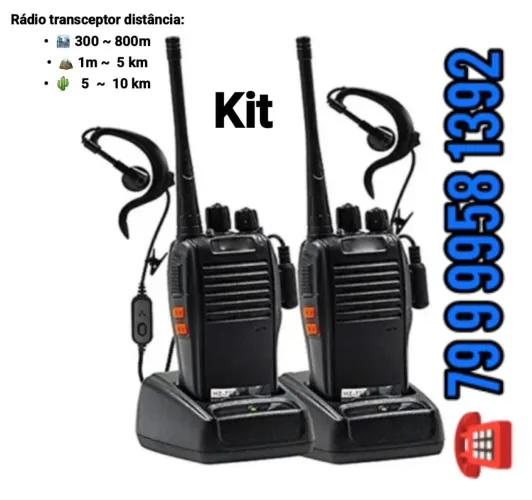 Kit Rádio Transceptor HT / 16 canais
