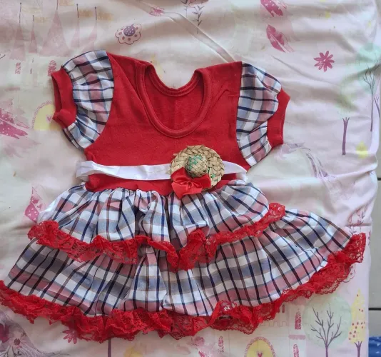 Vestido festa junina 1 ano