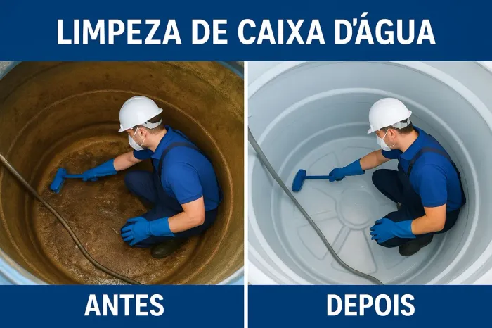 HIGIENIZAÇÃO E DESINFECÇÃO DE CAIXAS D'ÁGUAS COM ANÁLISE E CERTIFICADO DE PURIFICAÇÃO