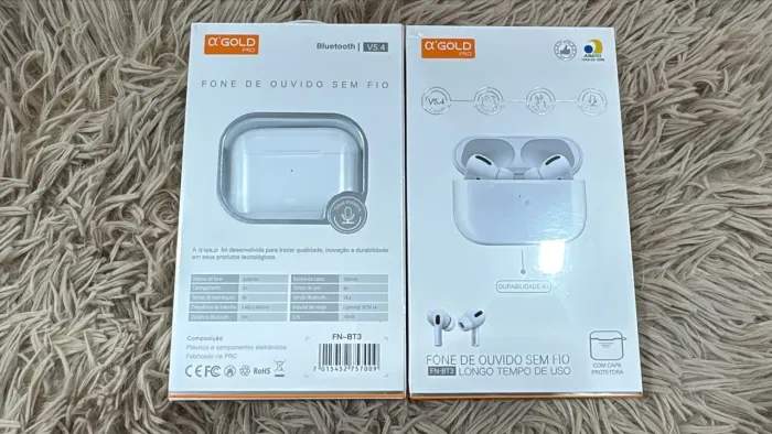 Fones de Ouvido Sem Fio A'Gold Pro - Bluetooth V5.4