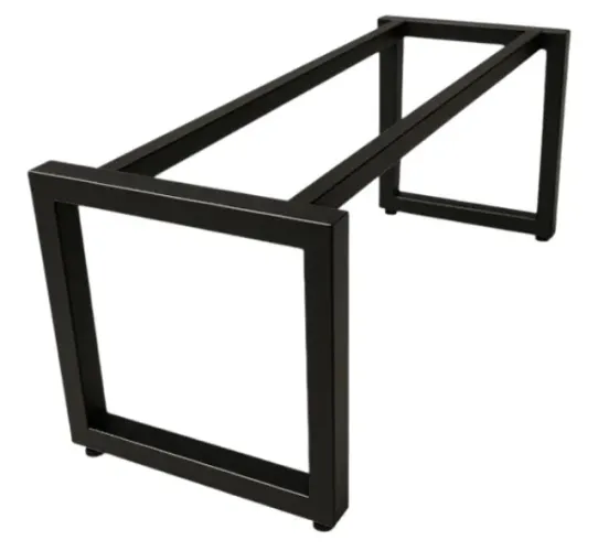 Pé De Mesa Industrial Em Aço Com Travessa Reforçada Forte