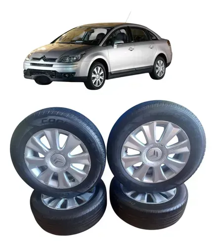 Jogo Rodas Aro 16 Com Pneus Citroen C4 Pallas 2007 2013