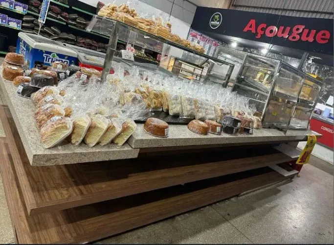 Mesa de auto atendimento para padaria