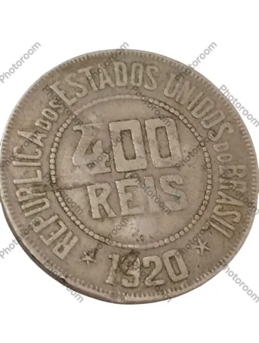 Moeda 200 Réis com defeito1920