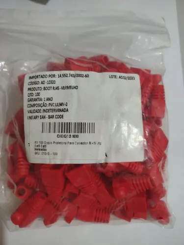 Capinha protetor boot rj45 vermelho