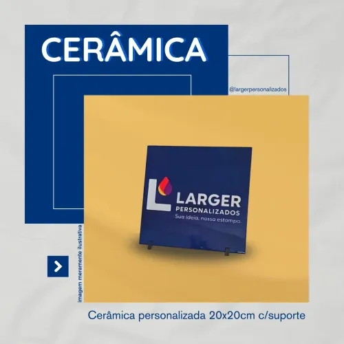 Cerâmica Personalizada 20x20cm com Suporte