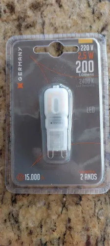 Lâmpada Germany LED G9 2,5W 200 Lúmens 2400K Luz Amarela