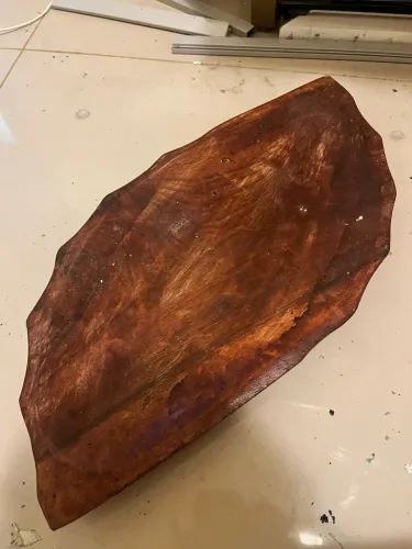 Gamela fruteira de madeira rústica