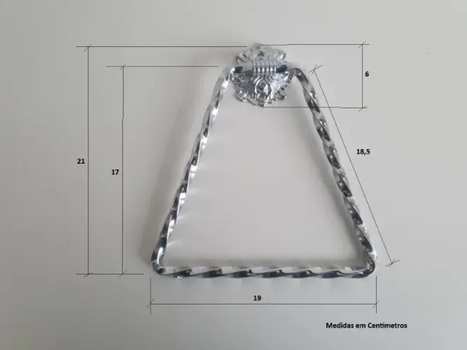 Antigo par de porta toalhas de banho/toalheiros em formato triangular, dos anos 60.