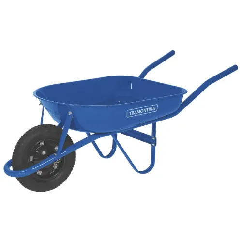 Carrinho de mão com pneu e câmara, caçamba metálica, 50 litros, TRAMONTINA 