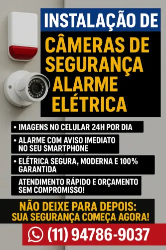 Instalação de Câmeras e Serviços Elétricos - Segurança e Qualidade Garantida!