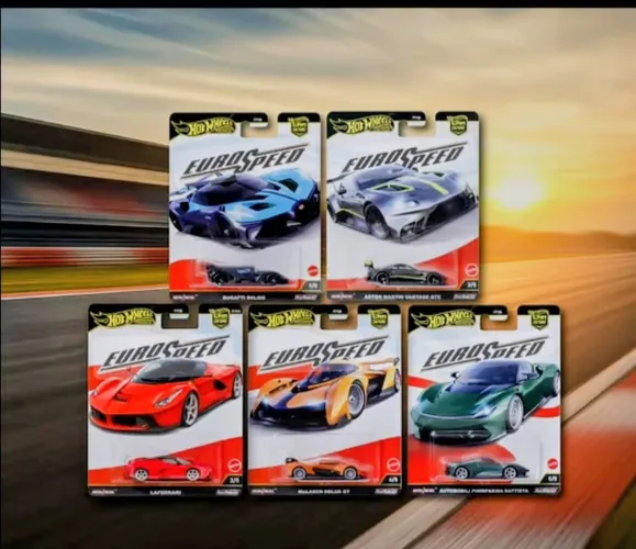 Hot Wheels Premium 2025 Car Culture Euro Speed - 5 Miniaturas - Set