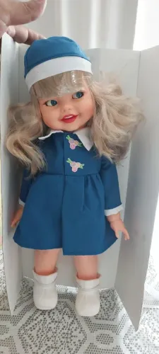 Boneca Gui gui relançamento 80 anos Estrela roupa azul,  modelo 1968