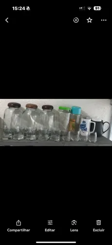 (Antiguidade) Recipientes grandes de vidro