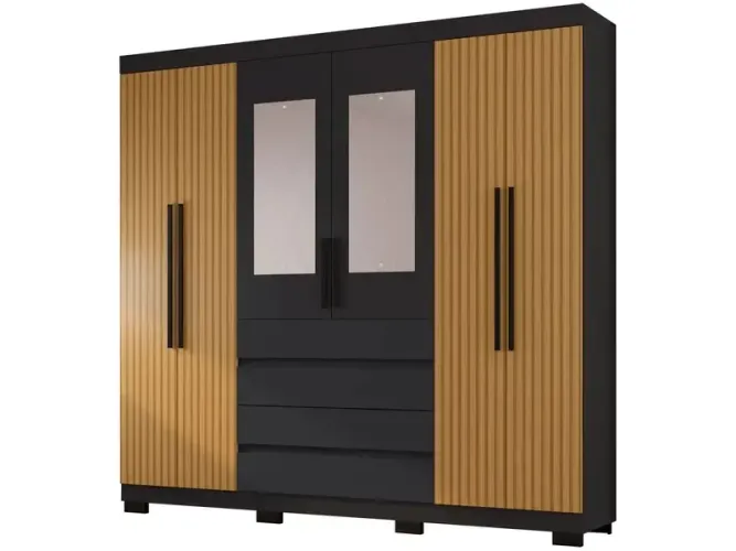 Guarda-roupa Casal 6 Portas 4 Gavetas Araplac Lisboa
