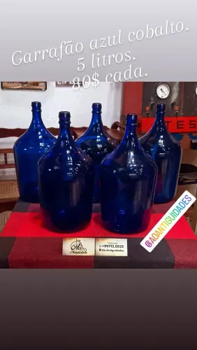 Garrafão azul cobalto 5 litros