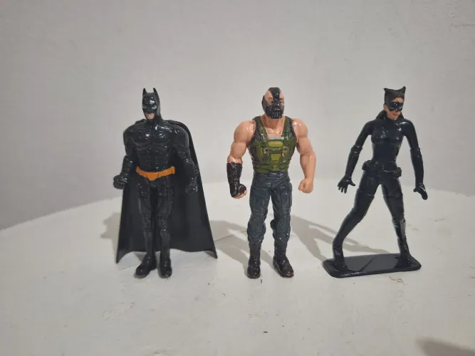 Bonecos Batman, Bane e Catwoman - Coleção Completa