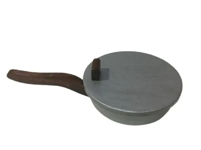 Migalheiro Antigo De Metal Pintado Cor Alumínio Anos 50 Vintage