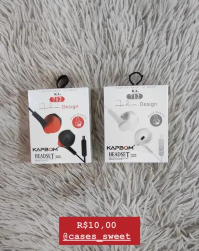 Fones de Ouvido com fio Kapbom KA-712