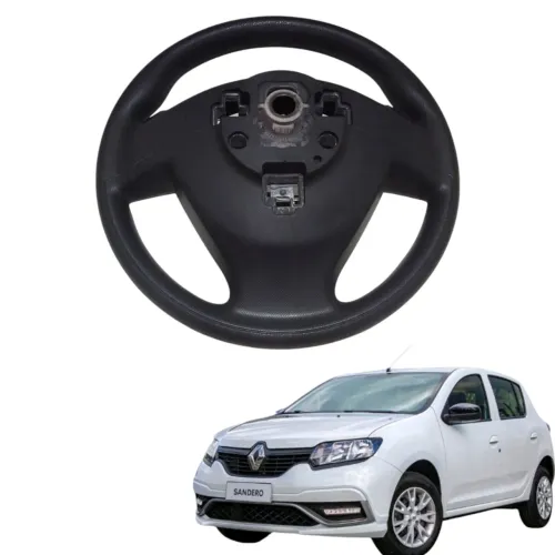 Volante Direcao Renault Logan Sandero 2015 A 2018 484008262r Preto