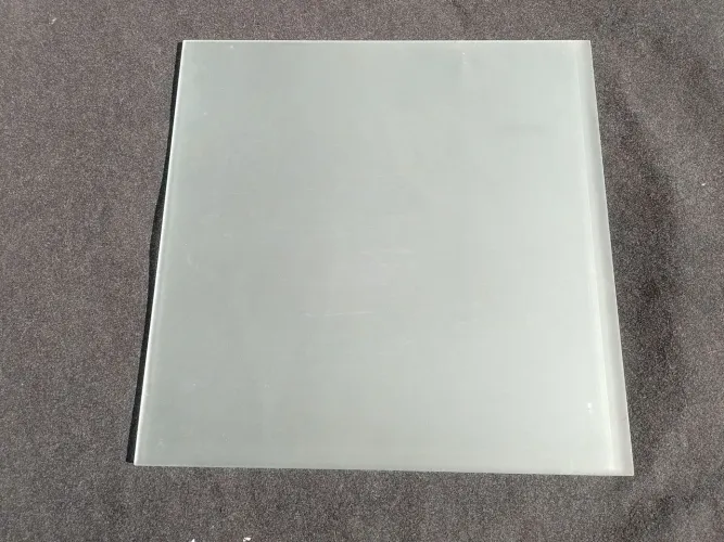 Vidro jateado placa