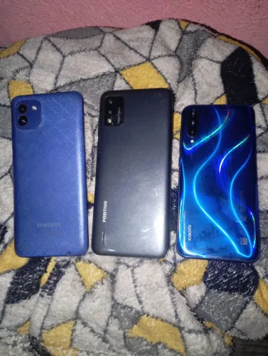 Lote 3 Celulares QUEBRADOS: Xiaomi Mi A3 + A03 Core + Positivo